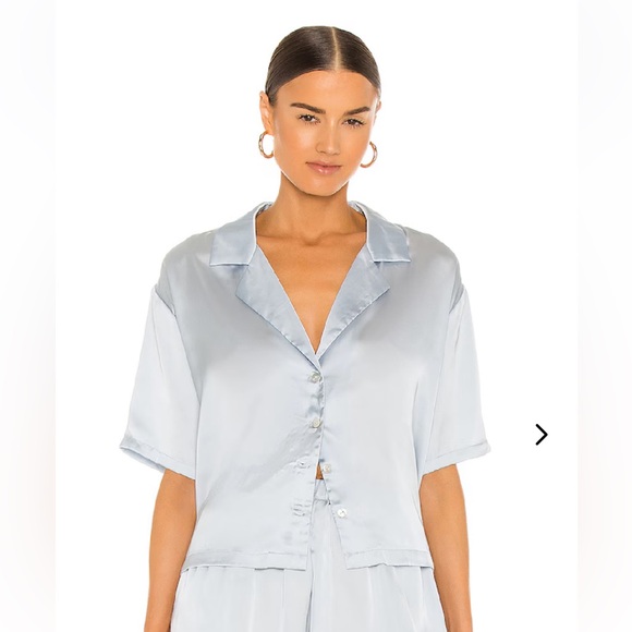 Lovers + Friends Tops - Lovers and Friends Shawn top in Sky Blue